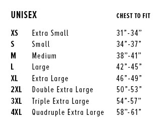Bella Canvas Unisex Triblend Size Chart