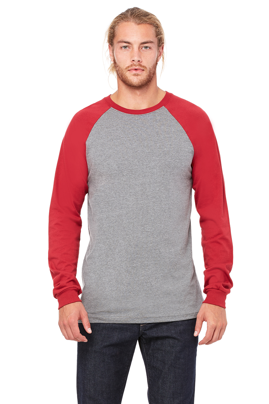 Download Men's Jersey Long Sleeve Baseball Tee | Bella-Canvas