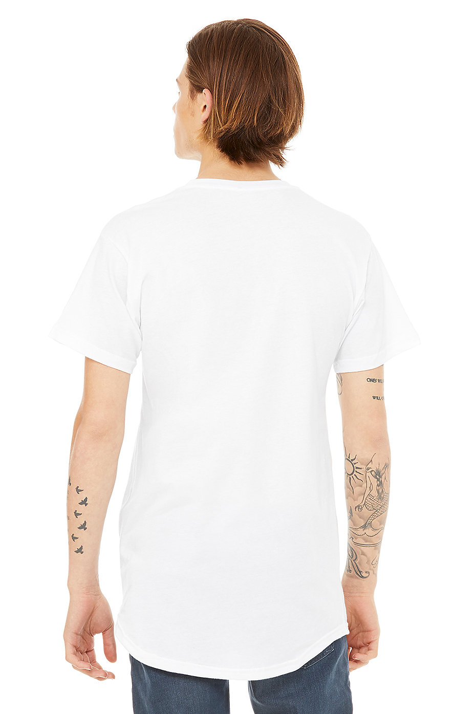 Men's Longline Streetwear Front And Back Graphic T-Shirt