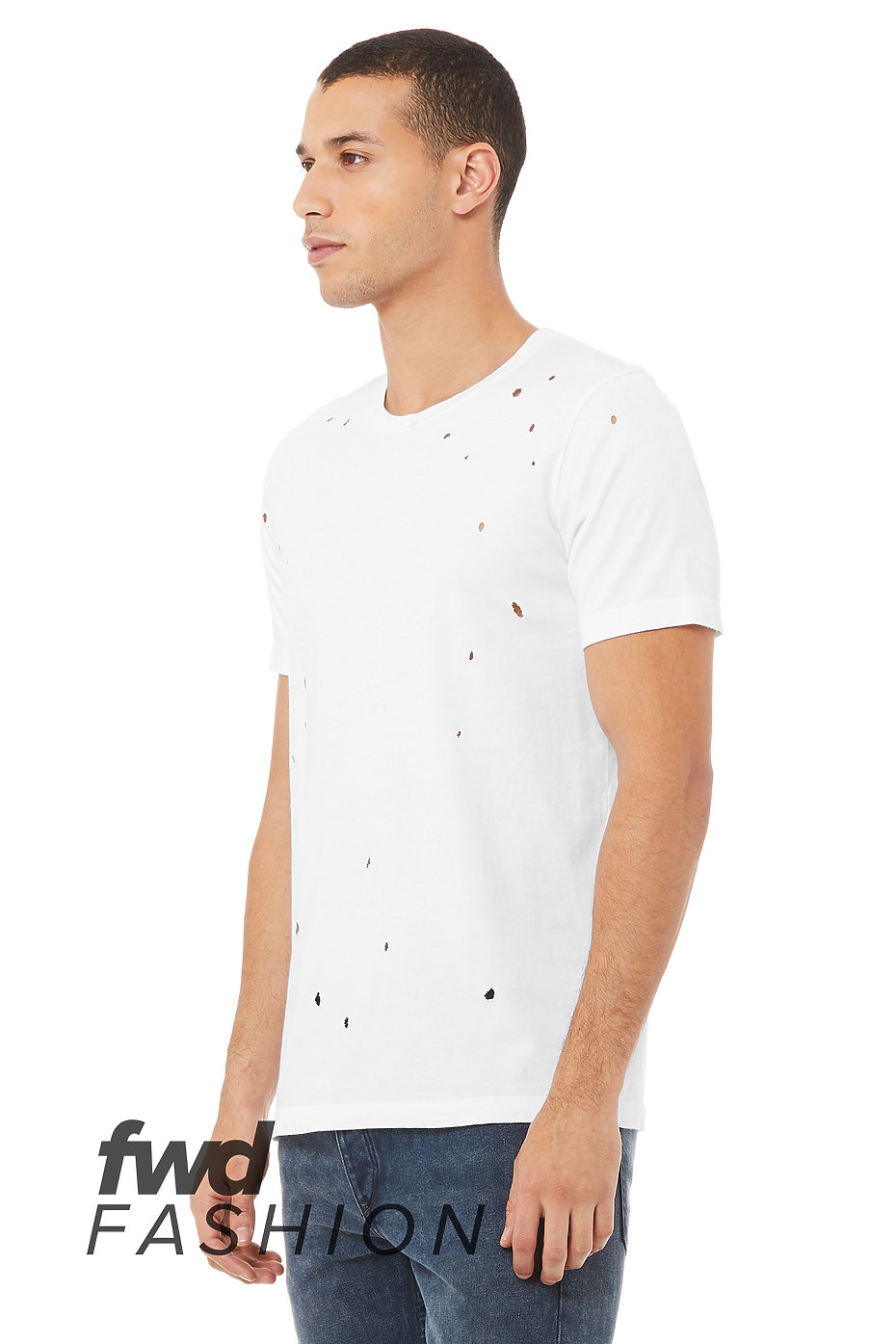 distressed white shirt