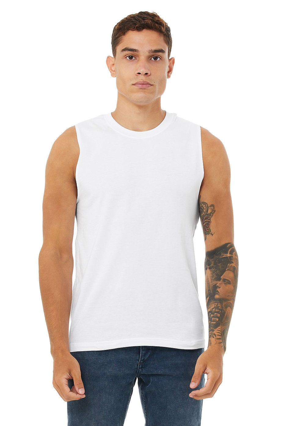 StarTee Dropped Arm Muscle Tank Top Size Chart for Strong Athletic