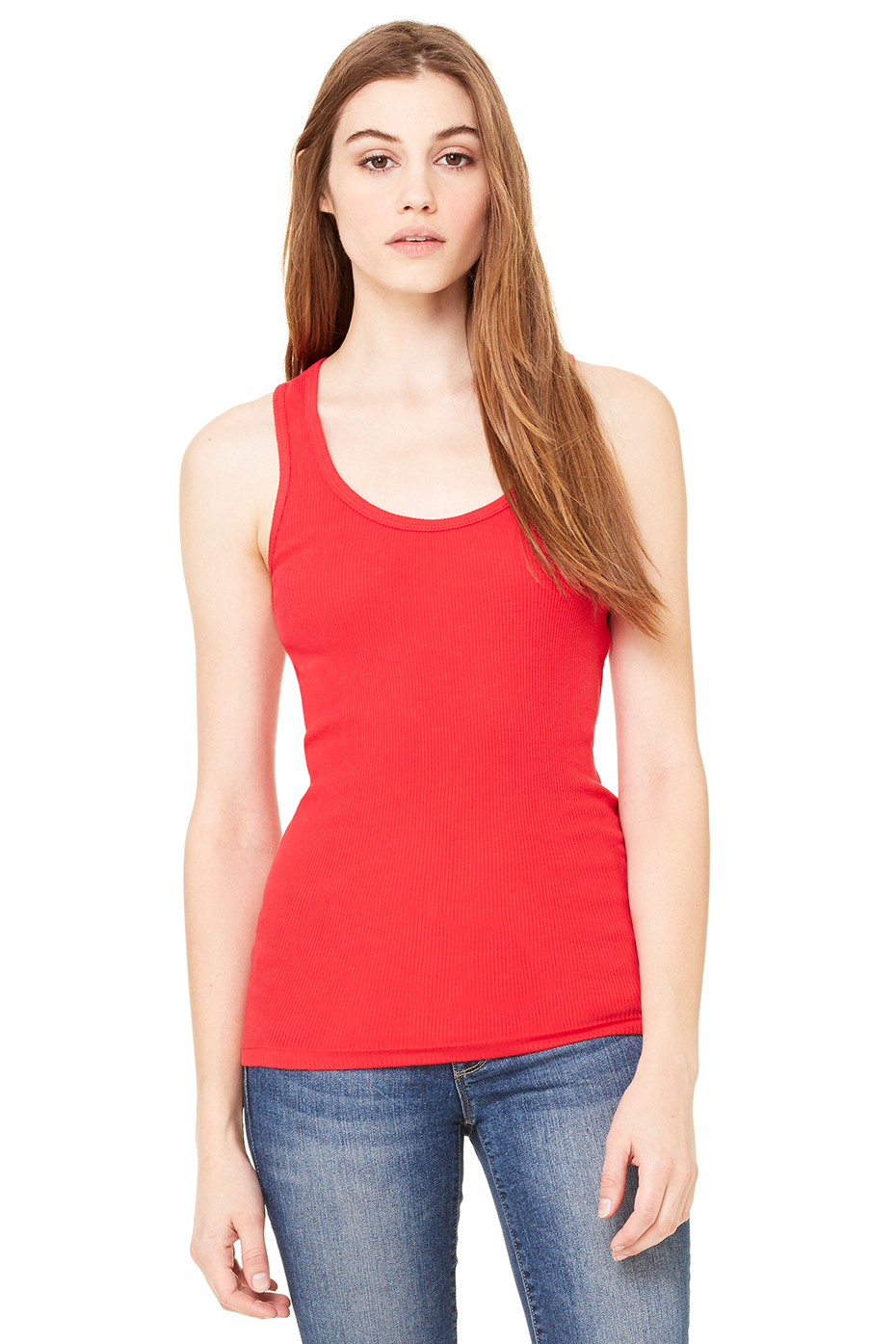 Women's 2x1 Rib Racerback Longer Length Tank | Bella-Canvas