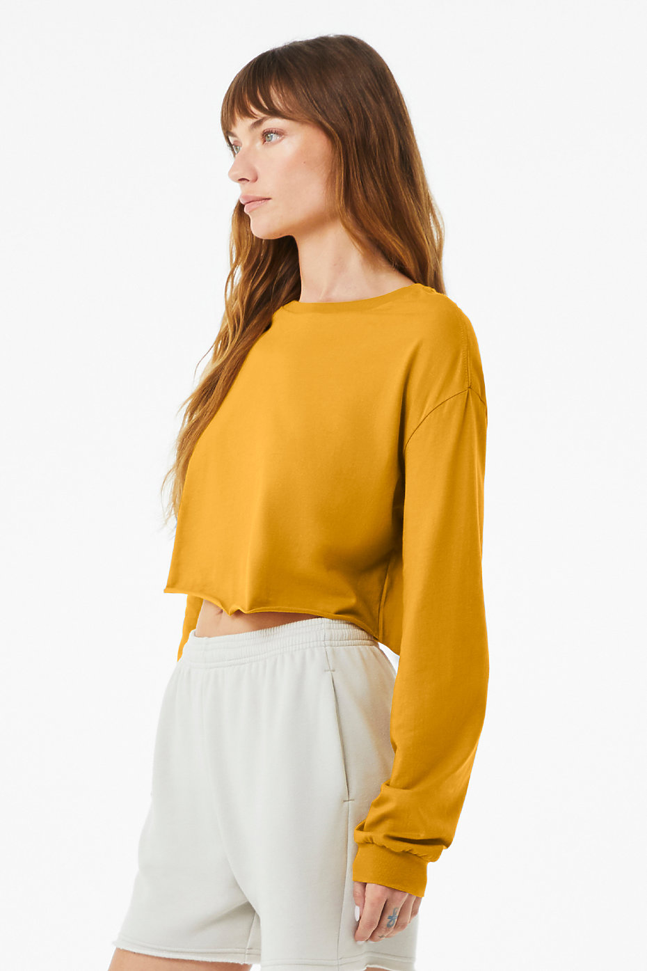 | Clothing ® Long Crop | Blank Womens Wholesale BELLA+CANVAS | Plain Top Shirts Sleeve T