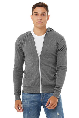 Travel-Sized (Light)' Bella + Canvas Unisex Full Zip Hoodie