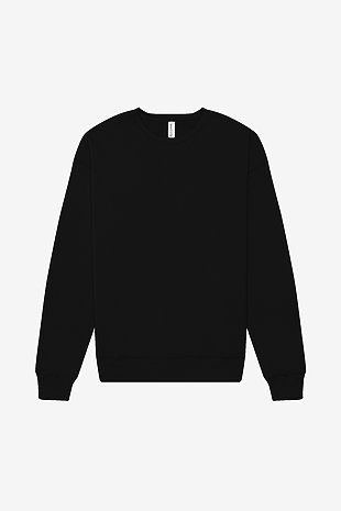 Black crew neck fashion sweatshirt womens