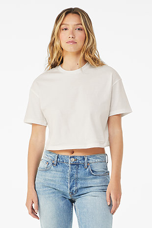 White plain cropped t shirt, T shirt crop top for women